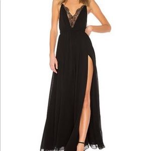 Michael Costello black gown